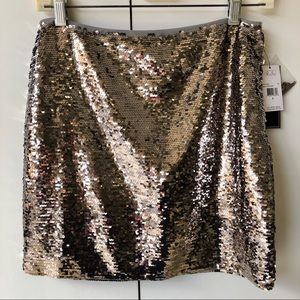 NWT Volcom x Georgia May Jagger Silver Sequin Mini Skirt S